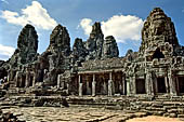 Angkor Thom - Bayon temple, second enclosure, towers of the East gopura 